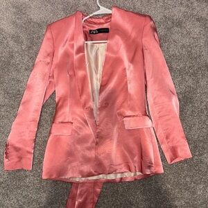 Zara Rose Satin Jacket